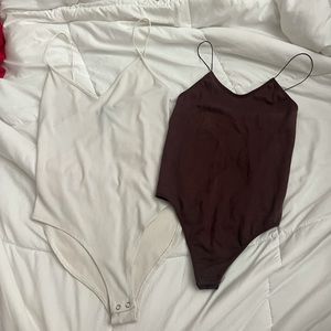 brown/ white body suit bundle